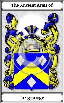 Le grange Family Crest Download (JPG)  Book Plated - 150 DPI